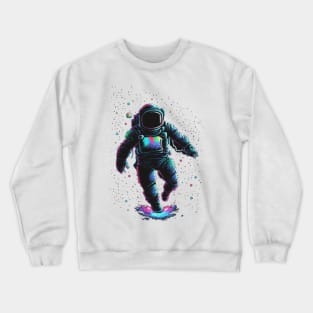 Astronaut Glitch Style Crewneck Sweatshirt